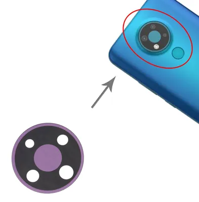 Image de Cache-objectif pour Nokia 3.4 TA-1288 TA-1285 TA-1283 - Pièce de rechange violette