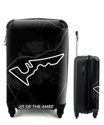 Produktbild von MuchoWow® Koffer Handgepäck Trolley Rollkoffer Kleine Reisekoffer mit 4 Rollen - Amerika - Rennstrecke - Formel 1 - Circuit of the Americas - Rennsport - Schwarz - Cabin Size < 55x40x23 cm & 55x40x20 cm - Fotokoffer - Kabinenkoffer - Boardgepäck - Reise-Box - Reisekoffer - Reisegepäck - Koffer mit Bild - Trolley für Kinder