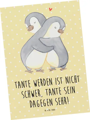 Produktbild von Mr. & Mrs. Panda Postkarte Tolle Tante - Gelb Pastell - Geschenk, bildkarte, herzerwärmende Sprüche, Familienmitglieder, Ansichtskarten, Nichte, Verwandtschaft, Lächeln