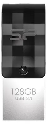 Obrázok produktu pre Silicon Power Mobile C31, 128 GB, USB Type-A / USB Type-C, 3.2 Gen 1 (3.1 Gen 1), Kĺb, 3,3 g, Čierna, Šedá, Strieborná