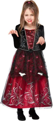 Produktbild von Smiffys - "Deluxe" Kostüm - Mädchen SM1642 (110-116) (Schwarz/Rot)