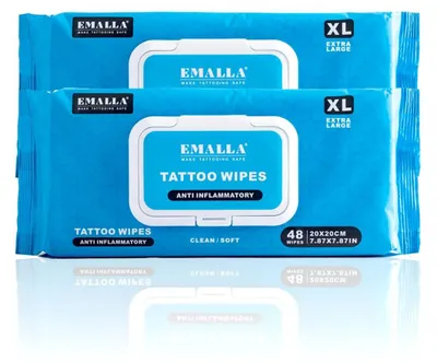 Produktbild von Alkoholfreie Tattoo-Tücher für die Nachsorge