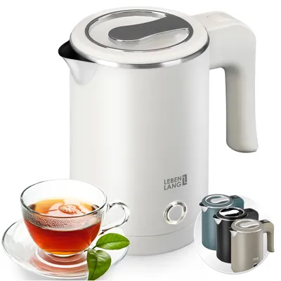Produktbild von LEBENLANG Edelstahl Reisewasserkocher Klein - 500ml & BPA-Frei I 600W