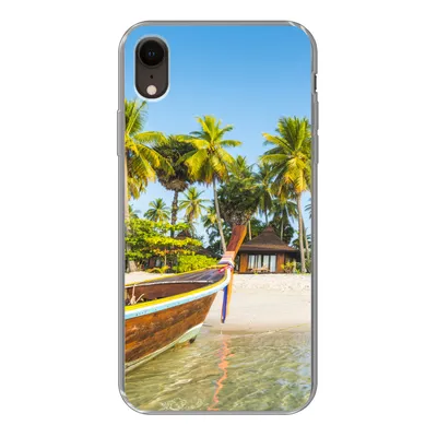Produktbild von MuchoWow® Handyhülle Schutzhülle Hülle für iPhone XR Strand - Kajak - Sommer Silikon Softcase Handy Hülle - Schutzdeckel