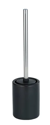 Produktbild von WENKO WC Garnitur Toilettenbürste Klobürste Silikon Stand Halter LAVIANO Schwarz