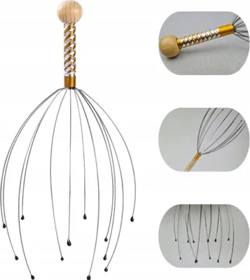 Immagine prodotto di Massaggiatore per cuoio capelluto, massaggio ayurvedico per la crescita dei capelli