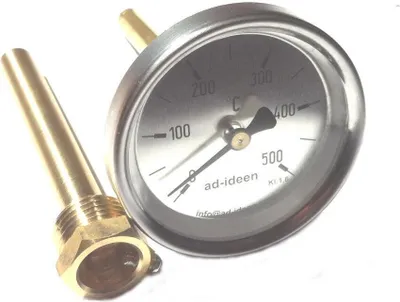 Image de thermomètre 500°C 100 mm Thermomètre de four Grillmomter Smooker avec tube plongeur