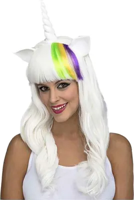 Produktbild von Mom Lange Einhorn-perücke Mehrfarbig  Mehrfarbig One Size