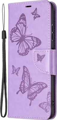 Produktbild von Samsung Galaxy A22 5G Hülle - Coverup Schmetterlinge Klapphülle - Lila