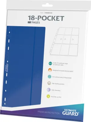 Produktbild von Ultimate Guard 18-Pocket Pages Side-Loading Blau (10)
