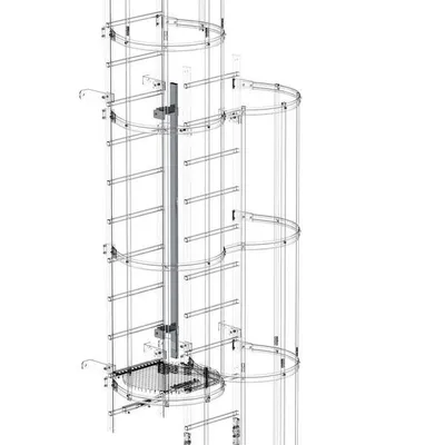 Produktbild von Günzburger Steigtechnik Sicherungsstrebe für versetzte Ausführung Aluminium blank - 062274