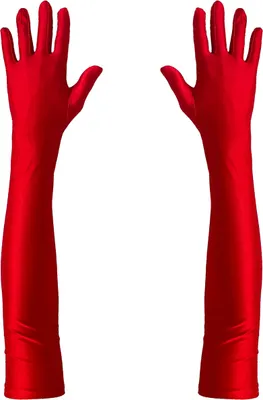 Produktbild von Oblique Unique Damen Handschuhe Lang rot Handschuh für Hochzeit Fasching Karneval Motto Party Kostüm Accessoire für Halloween