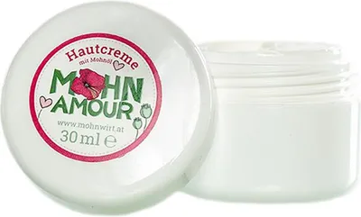 Produktbild von Mohnöl-Hautcreme 30ml - Eine Wohltat für Hand und Fuß - Zieht schnell ein und verleiht der Haut ein angenehmes Gefühl von Mohn Amour