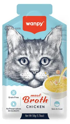 Produktbild von WANPY für Katzen „Meat Broth Chicken“ 50 g Hühnerbrühe
