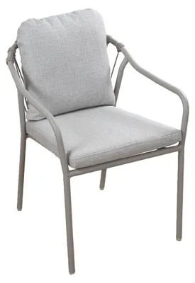 Produktbild von Dining Gartenstuhl Paris | Elfenbeinfarbe | Camel/Mocca | Aluminium und Rope | 2er Set