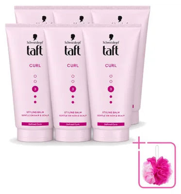 Imagen del producto de 6 unidades de Taft Styling Balm para rizos, para definir los rizos, 150 ml, pack ahorro