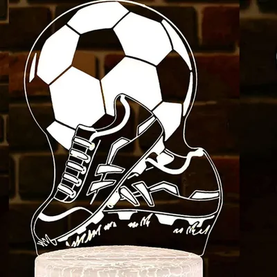 Image de LAMPE CADEAU LED Lampe de chevet Chaussures 3D pour le football Veilleuse LED Lampe à 16 couleurs changeantes Veilleuse Télécommande multifonction Décoration de bureau