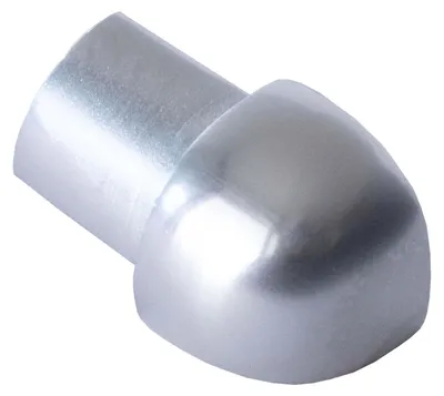 Produktbild von Dalsys Außeneck für Fliesenschiene Aluminium (eloxiert) Viertelkreisprofil 8mm, Chrom glänzend Fliesenprofil