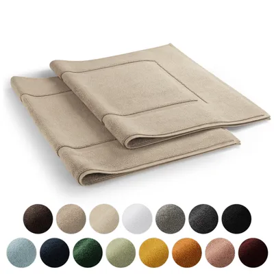 Produktbild von Blumtal 2er Set Premium Frottier Badematte - Badeteppich ® , waschbarer Badvorleger 50x80cm, saugstark & weich