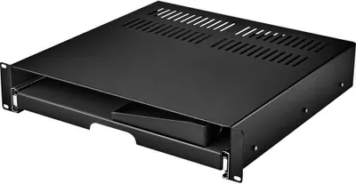Immagine prodotto di Renkforce RF-3429156 Cassetto per armadio di rete da 48,30 cm (19") 2 U Estensibile Adatto per profondità armadio: da 500 mm Nero (RF-3429156)