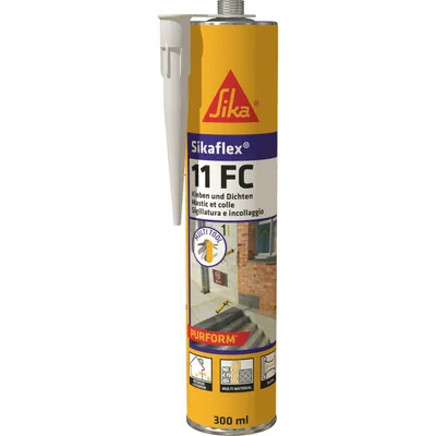 Produktbild von Novus Sikaflex 11 FC, 300 ml, Polyurethan-Dichtungsmasse, Für die Nutzung im Innenbereich geeignet, Für die Nutzung im Außenbereich geeignet, Grau