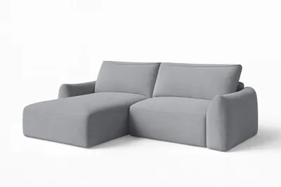 Produktbild von Ecksofa mit Schlaffunktion und Bettkasten Couch links Grau Gino VIBE 95