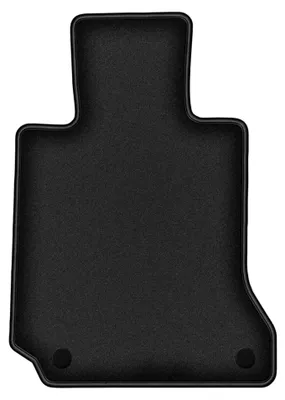 Image de Tapis conducteur en moquette pour Mercedes C W204 2007-2014 (berline/break/coupé) – 1 pièce, noir, sur mesure – Wielganizator DURBAN