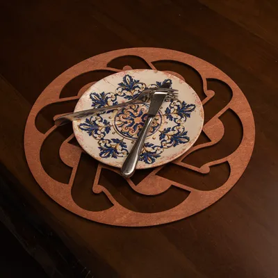 Immagine prodotto di Hermia Concept, Don - Set di tovagliette in legno (6 pezzi), 100% LEGNO, rosa, 36 x 36 cm