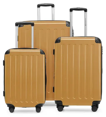 Image de HAUPTSTADTKOFFER - Alex - Koffer-Set 3 Trolley Hartschale, 4 Rollen (S, M & L),Herbstgold