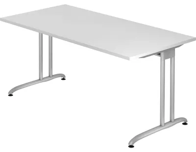 Zdjęcie produktu dla HAMMERBACHER BS16 Schreibtisch weiß rechteckig