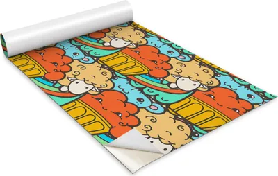 Zdjęcie produktu dla Folia samoprzylepna - Okleina meblowa - Dekoracyjna - Do mebli - Tapeta - Naklejka - Folia - Mafinka i owce - 100 x 50 cm