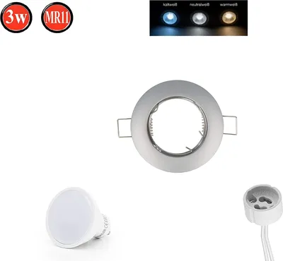 Image de Spot encastré GU10 Ø65mm trou de perçage alu incl. GU10 5W blanc neutre 350 lumens ampoule LED graphite ronde