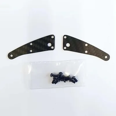 Imagen del producto de Soporte delantero superior de fibra de carbono SWORKz, 1,0 mm, incluye tornillos, 2 unidades.