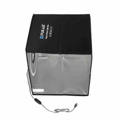 Image de Boîte photo LED portable et pliable, avec 10 niveaux de luminosité réglables, température de couleur double de 3200K à 6500K, pour studio photo