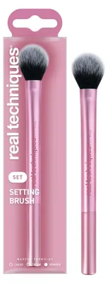 Produktbild von Real Techniques Setting Brush, Puderbürste, Abgerundet, Dichte, Synthetisch, Schwarz, Pink