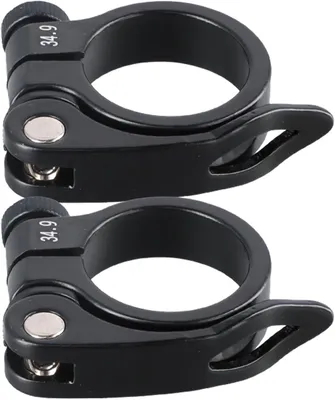 Productafbeelding van Zadelpenklemmen 35 mm - Set van 2 - Aluminium - Zwart