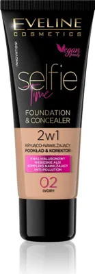 Zdjęcie produktu dla Eveline Cosmetics Selfie Time Kryjąco-nawilżający pokład i korektor 02 Ivory, 30 ml