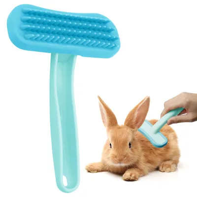 Productafbeelding van Zachte kaninchenborstel van silicone voor dierenverzorging