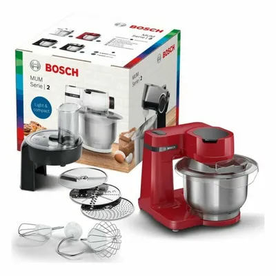 Zdjęcie produktu dla Bosch Serie 2 MUMS2ER01, 3,8 l, Czerwony, Przyciski, 2,4 kg, 1,7 kg, 1,1 m