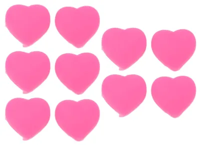 Image de 10 amortisseurs de vibrations pour raquettes de tennis, amortisseurs en silicone en forme de cœur, rose