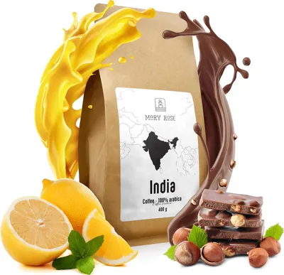 Produktbild von Mary Rose - Kaffeebohnen India Karnataka Premium 400g - Premium Spezialitätenkaffee Omniroast 100% Arabica - Frisch Geröstet -Nuss Schokolade Zitrone