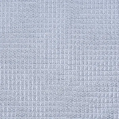 Produktbild von Bekleidungsstoff Meterware Waffelpique Baumwolle uni dusty blau 1,50m