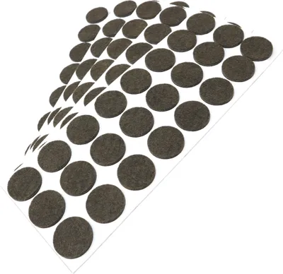 Produktbild von Adsamm® | 120 x selbstklebende Filzgleiter / Braun / Ø 28 mm / rund / Möbelgleiter aus Filz mit 3.5 mm Stärke