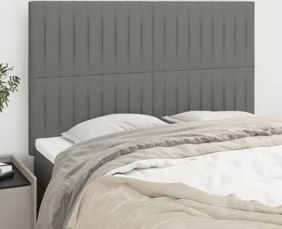 Produktbild von Kopfteile 4 Stk. Dunkelgrau 72x5x78/88 cm Stoff