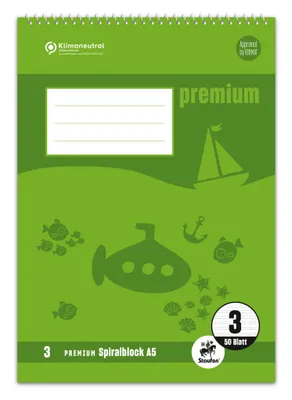 Produktbild von Staufen® 734042103 Spiralblock PREMIUM LIN 3 - A5, 40 Blatt, liniert