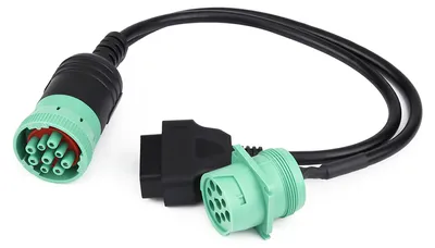 Obrázok produktu pre 9-pinový adaptér YCable na rozhranie OBD2 pre nákladné vozidlá OBDII Y rozbočovač pre nákladné vozidlá 16-pinový samec na samicu J1939