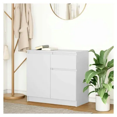 Produktbild von Sideboard mit Schublade in Weiß, 71x35x65cm aus Holzwerkstoff