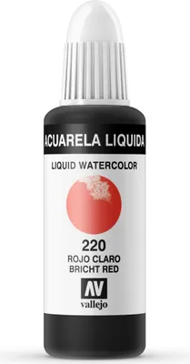 Liquid Watercolor Vallejo 33220 Light Red 32ml Hellrot Aquarell Farbe