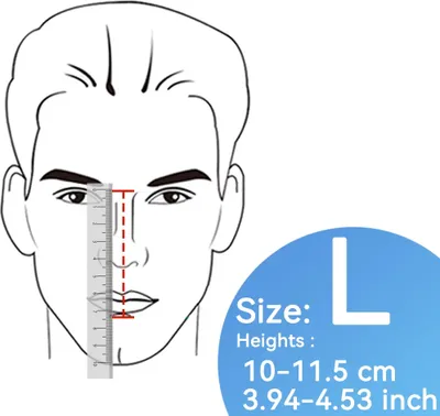 Produktbild von BMC CPAP Vollgesichtsmaske, schlanker Stirnbügel, einfache Sauerstoffzufuhr, L