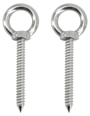 Produktbild von Augenschrauben M12 x 100 mm, 2 Stück, 304 Edelstahl, selbstschneidend, für Befestigung